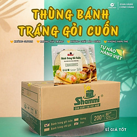 Thùng bánh tráng gỏi cuốn Shammi tròn size 22cm túi 200g (Bánh tráng cuốn xuất khẩu)