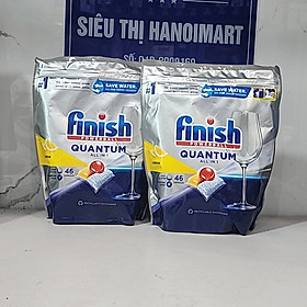 Túi 60 viên rửa chén Finish Quantum Dishwasher Tablets PTT025459 - viên rửa bát finish 60V hương táo nhập khẩu ba lan