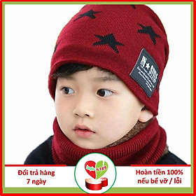 Mũ len mã ngôi sao kèm khăn ống cho bé từ 7- 15 tuổi - Duonghieu6789