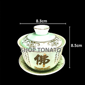 Mua CHUNG NẮP CHÉN PHẬT XANH CAO 8.5CM 10CM