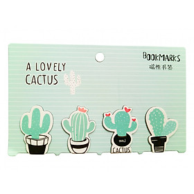 Nơi bán Bộ 4 bookmark nam châm (A Lovely Cactus) - Giá Từ -1đ