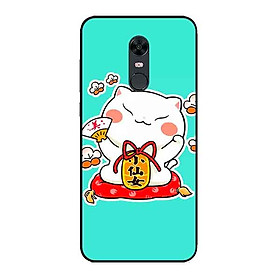 Ốp Lưng in cho Xiaomi Redmi 5 Plus Mẫu Mèo May Mắn 5 - Hàng Chính Hãng