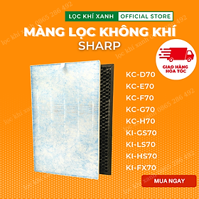 Màng lọc hepa Sharp KC-D70, KC-E70, KC-F70, KC-G70, KC-H70, KI-GS70, KI-LS70, KI-HS70,KI-FX70. Hàng nhập khẩu