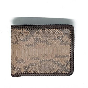 Bóp nam Huy Hoàng da trăn đan viền màu nâu hồng HP2315