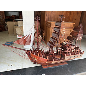 Mua Thuyền buồm gỗ -thuyền Santa thái gỗ cẩm dài 40 cm