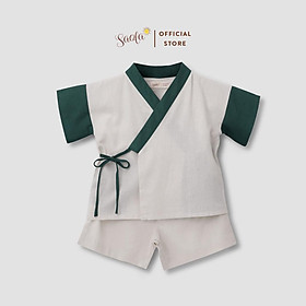 Bộ Áo Quần Linen Thoáng Mát Cho Bé Trai Bé Gái - JINBEI SET - SEL003