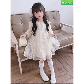 Đầm Bé Gái ren hai lớp xinh tặng kèm tuban 8-20kg