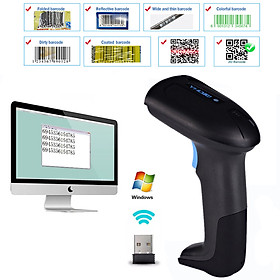 Máy bắn mã vạch không dây mẫu mới YHD 6200DWS đọc mã vạch Barcode 1D Qrcode 2D kết nối USB không dây dùng trên Máy tính, Laptop - Hàng Nhập Khẩu - Máy không đế