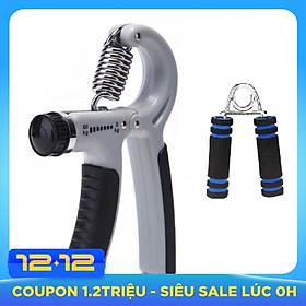 Dụng cụ tập cơ tay điều chỉnh lực từ 5-60kg tặng kèm bóp tay thể thao (Màu ngẫu nhiên)