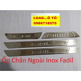 Ốp Bậc Cửa, Nẹp Bước Chân Ngoài Xe Vinfast Fadil 2022-2019 Chất Liệu Inox cao Cấp