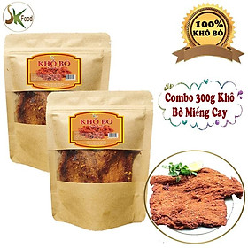 COMBO 2 BỊCH KHÔ BÒ MỀM THƠM NGON HIỆU SK FOOD - TỔNG 300G