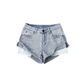 Denim short from chữ A