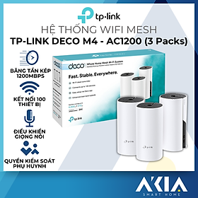 Bộ Phát Wifi Mesh TP-Link Deco M4 - Băng Tần Kép MU-MIMO AC1200 - Hàng Chính Hãng