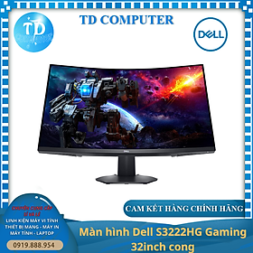 Mua Màn hình Dell S3222HG Gaming 32inch cong (31.5  VA FHD 165Hz  HDMI+DisPlayport) - Hàng chính hãng FPT phân phối