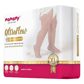Tã Dán Mamamy Ultraflow Size XL36 (36 Miếng)