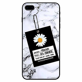 Ốp lưng in cho Iphone 7 Plus/ 8 Plus Mẫu Cúc Nền Đá