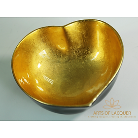 Bát Sơn Mài Hình Trái Tim Vàng