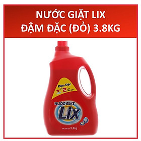 Nước giặt LIX Đậm đặc Đỏ chai 3.8L