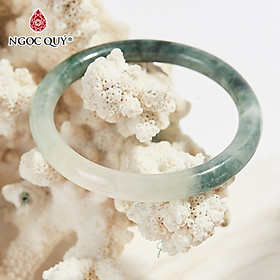 Vòng tay đá cẩm thạch xanh lý bản tròn mệnh mộc hỏa - Ngọc Qúy Gemstones