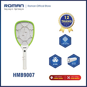 Mua Vợt diệt muỗi cao cấp Roman HMB9007 tích hợp đèn LED an toàn  tiện lợi + Lớp bảo vệ an toàn tránh rò rỉ điện + Thời gian sử dụng dài