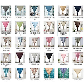 Rèm cửa 1x1.35m dán tường kèm đai dán tiện dụng