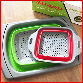 Mua Bộ 2 rổ silicon gấp gọn thông minh PR-JO2 quà tặng từ hãng Sharp