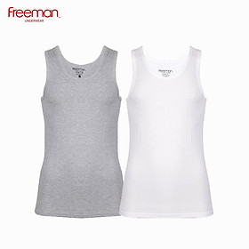 Áo thun nam ba lỗ cotton cao cấp thoải mái FREEMAN ASF202 [Combo 2] - M