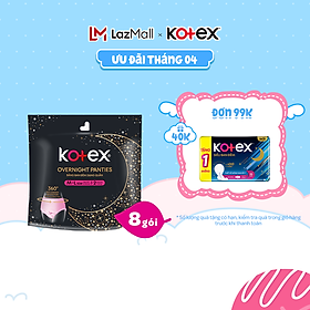 Combo 8 gói BVS Kotex Ban Đêm dạng quần cỡ M/L/L/XL 2 miếng