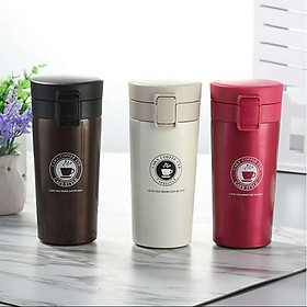 Bình Giữ Nhiệt Hàn Quốc 2 Nắp, Bình Giữ Nhiệt Văn Phòng 380ml, Bình Giữ Nhiệt Caffe Cao Cấp, Cốc Giữ Nhiệt Đa Năng