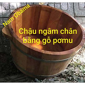 Mua CHẬU NGÂM CHÂN BẰNG GỖ PƠ MU  có hạt mát xa