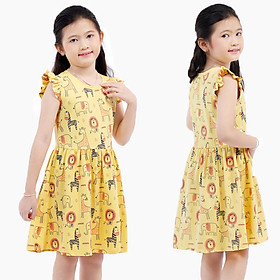 Đầm Bé Gái Họa Tiết Động Vật Ngắn Tay - 1485