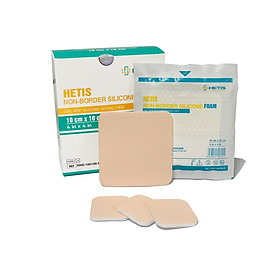 Gạc xốp HETIS Non-Border Silicone Foam không viền dán trực tiếp vào vết