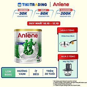 Bao bì mới - Sữa Bột Anlene Hương Vanilla (Hộp Thiếc 800g)