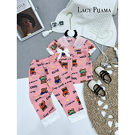 Đồ bộ bé gái, bộ pijama ngắn tay quần dài cho bé gái size 18-30kg chất lụa mango mềm mát