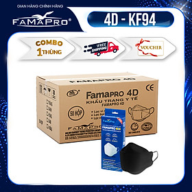 Khẩu trang y tế kháng khuẩn cao cấp Famapro 4D tiêu chuẩn KF94