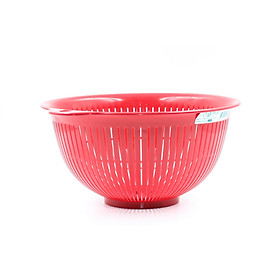 Mua Rổ nhựa cao cấp hình lưới xoắn ốc màu đỏ tay cầm hai bên Nội địa nhật Bản