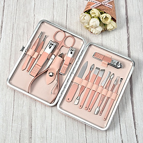 Bộ Dụng Cụ Bấm Móng Tay 16 món - Bộ Cắt, Bấm Dũa Móng Tay Cao Cấp Có Hộp Đựng Sang Trọng