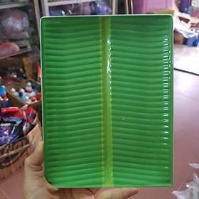 Mua Đĩa hình lá chuối hình chữ nhật bền đẹp(KT 20x16cm)