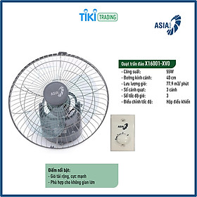 Quạt trần đảo ASIAvina X16001-XV0 - Xám (55W) - Hàng chính hãng