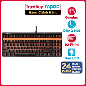 Mua Bàn Phím Gaming Cơ RAPOO Đèn LED Đỏ  Khung Kim Loại  Dây Nylon Dù - V500S Alloy - Hàng Chính Hãng