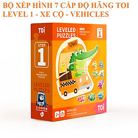 Bộ xếp hình nâng cao 7 cấp độ 17 chủ đề cho trẻ từ 12 tháng tuổi trở lên chính hãng TOI WORLD Advanded Puzzle 7 Level