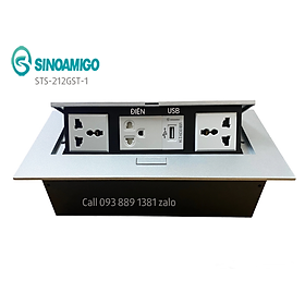 Hộp ổ cắm Điện + HDMI âm bàn Sinoamigo STS-212GST-1 chính hãng. Đủ thuế VAT, COCQ