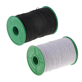 2Pack 500 Meters Strong Stretchy Elastic Cord Thread DIY Crafting White Black