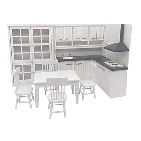 1:12 Miniature Doll Furniture Wooden Dollhouse Kitchen Furniture Miniature