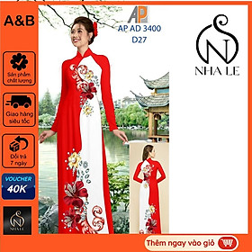 Vảy may áo dài in 3D họa tiết HOA PHÂN MÀU