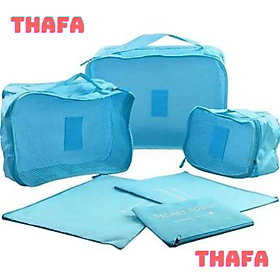Combo 6 Túi Đựng Đồ Du Lịch Chống Thấm Nhiều Kích Cỡ Tiện ích - Hàng Chính Hãng THAFA