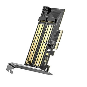 Card PCIe ổ cứng M.2 SATA NVMe/ NGFF Ugreen 70504 hỗ trợ M&B-Key, 2230/2242/2260/2280, tốc độ 32Gbps - Hàng chính hãng