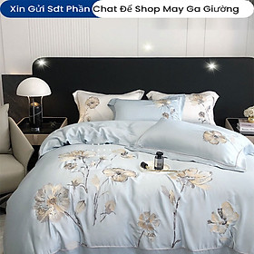 Bộ Chăn Ga Gối Lụa Tencel ANNA NGUYÊN Cao Cấp Chuẩn Khách Sạn 5 Sao Bộ Ga Ra Drap Đệm Chăn Chần Bông Cao Cấp