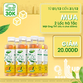 [Combo 12 chai 450ml] Trà Tắc Mật Ong TVT tinh chất trà xanh, mật ong, quả tắc, mát lanh thanh khiết, tốt cho tim mạch