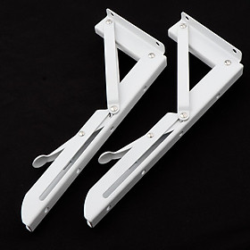 2Pcs Folding Movable White Shelf Bracket K Type Triangle Spring Steel Bracket Decorative Metal Shelf Brackets